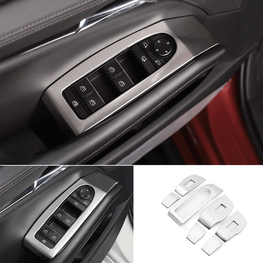 for Mazda 3 Axela 2019-2022 Silver Titanium Window lift panel switch cover trim