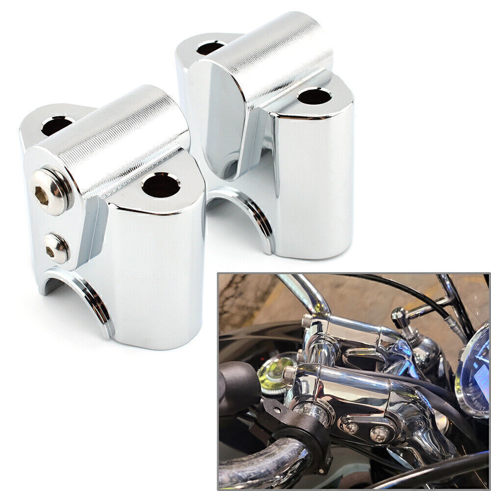 Chrome Handlebar Riser Mount Lifting Bar Lift Risers Mounts Spacer for BMW R 18 Q