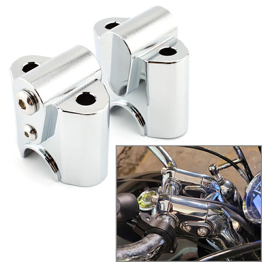 Chrome Handlebar Riser Mount Lifting Bar Lift Risers Mounts Spacer for BMW R 18 Q