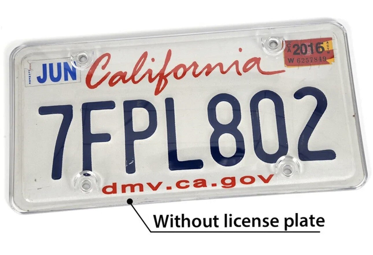 2-Pack Transparent License Plate Label Frame Covers with Bubble Protectors for Cars and Trucks Q