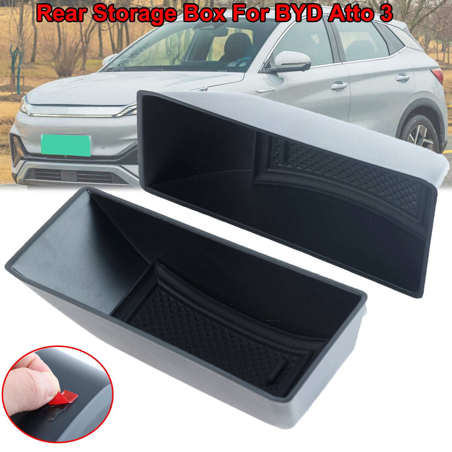 Pair for BYD Atto 3 Yuan Plus 2022 2023 2024 Rear Door Side Storage Box Car Part Q