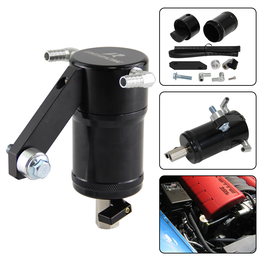 Aluminum Oil Catch Can Tank For 05-12 for Chevrolet for Chevy for Corvette LS2 LS3 LS7 Z06