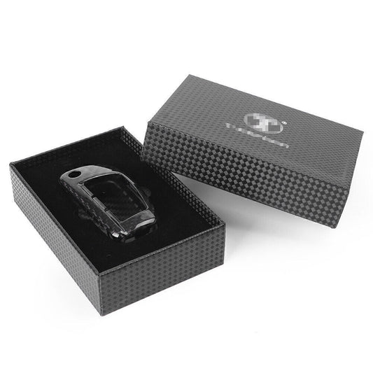 Carbon Fiber Key Remote FOB Case Shell Fits for Audi A3 for A4 TT R8 Q3 Q5 Flip Key case Q