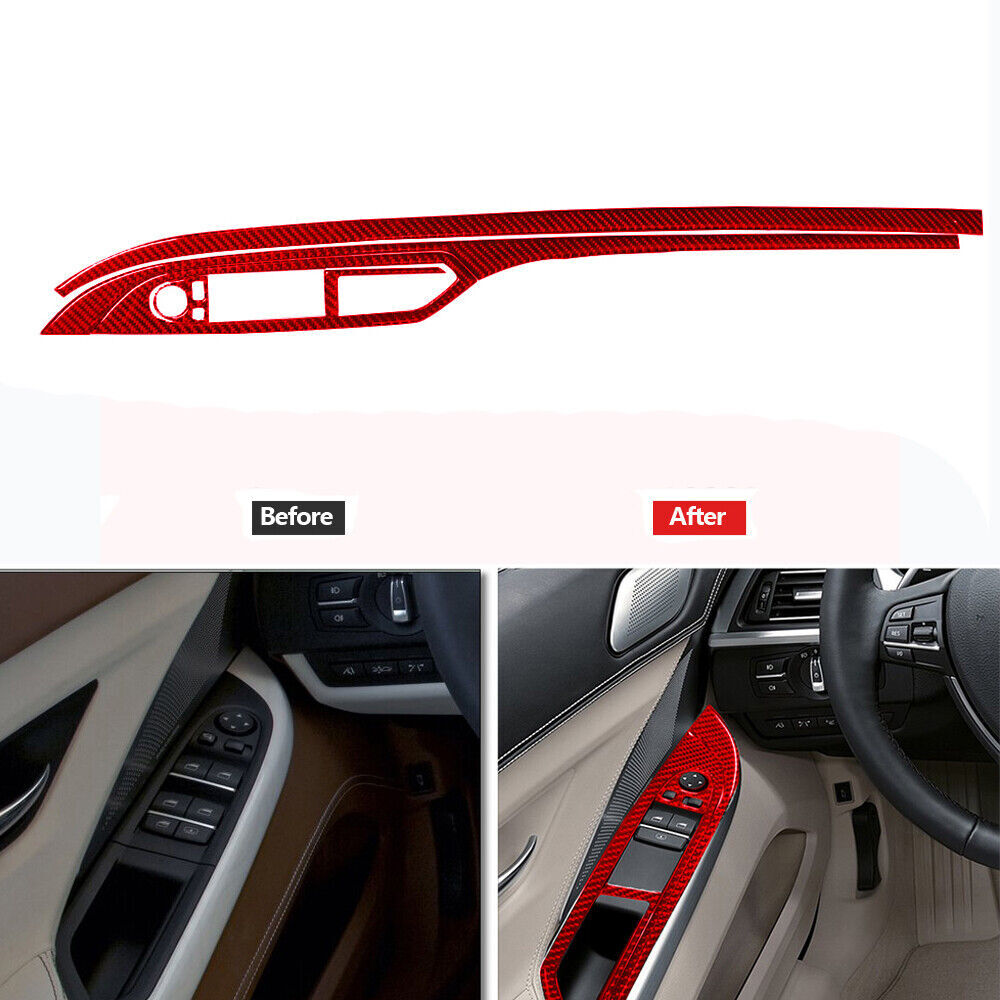 Red Carbon Fiber Center Speed Radio Control Trim Cover for MINI Cooper 2007-2011 v