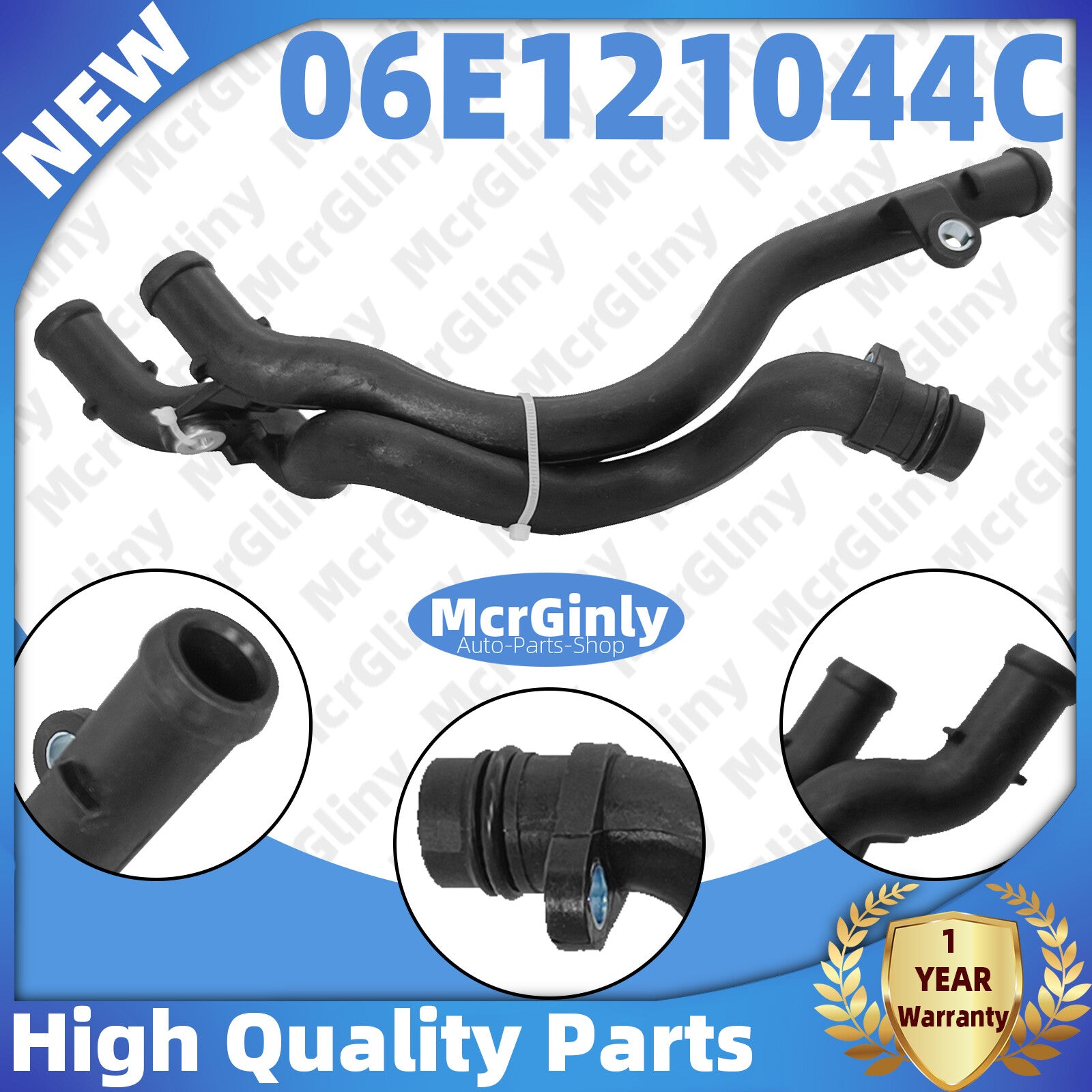 Engine coolant hose 06E121044AF is suitable for Audi for A8 , Q5, Q7, S4, S5, A5, Quattro, and Touareg. n