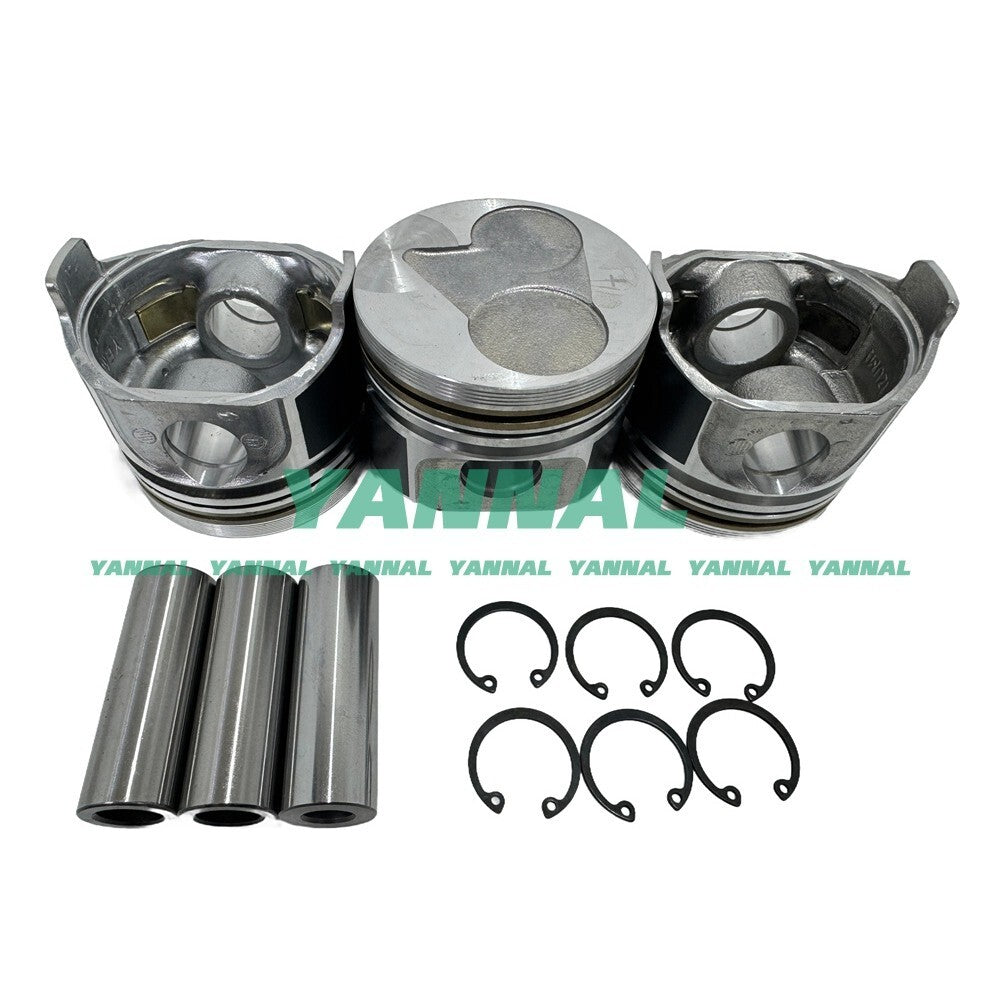 3-piece piston with piston rings + 0.5 mm for Kubota D1105 engine (oversized)