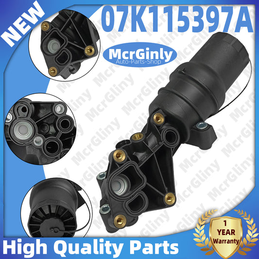 Engine oil filter housing suitable for Beetle, for Golf , for Passat , for Audi RS3 TT RS #07K115397D- n