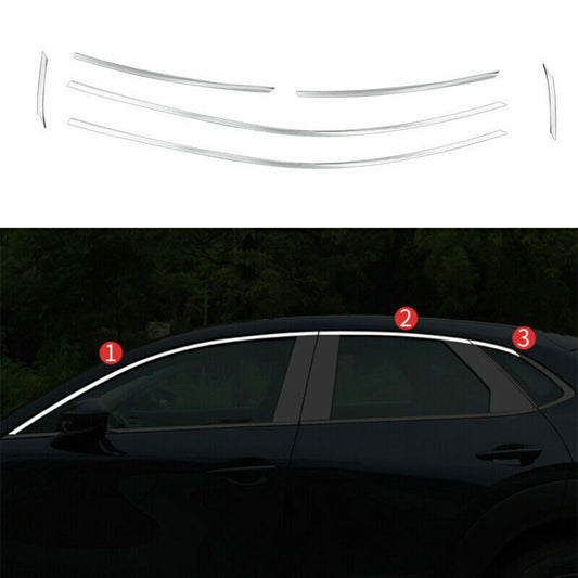 for Mazda CX-30 CX30 2020-2024 Steel Silver Windows Sill Molding Strip Trim 6X