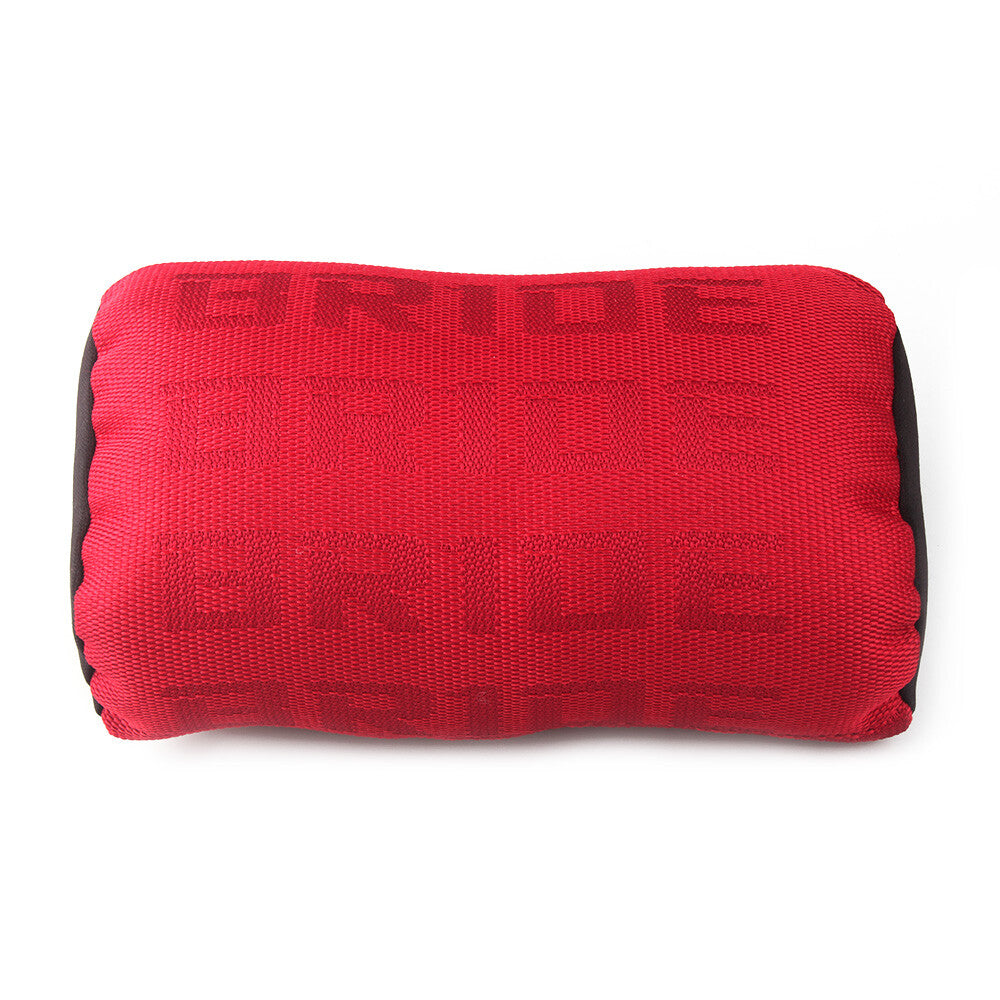 1pcs Red Fabric Headrest Pillow Supports Neck Rest Racing for Seat Material Q