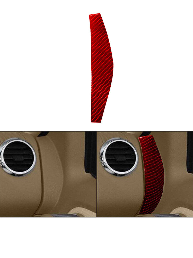 2Pcs Carbon Fiber Rear Door Decorative Strips Cover Trim for Suzuki Grand Vitara v