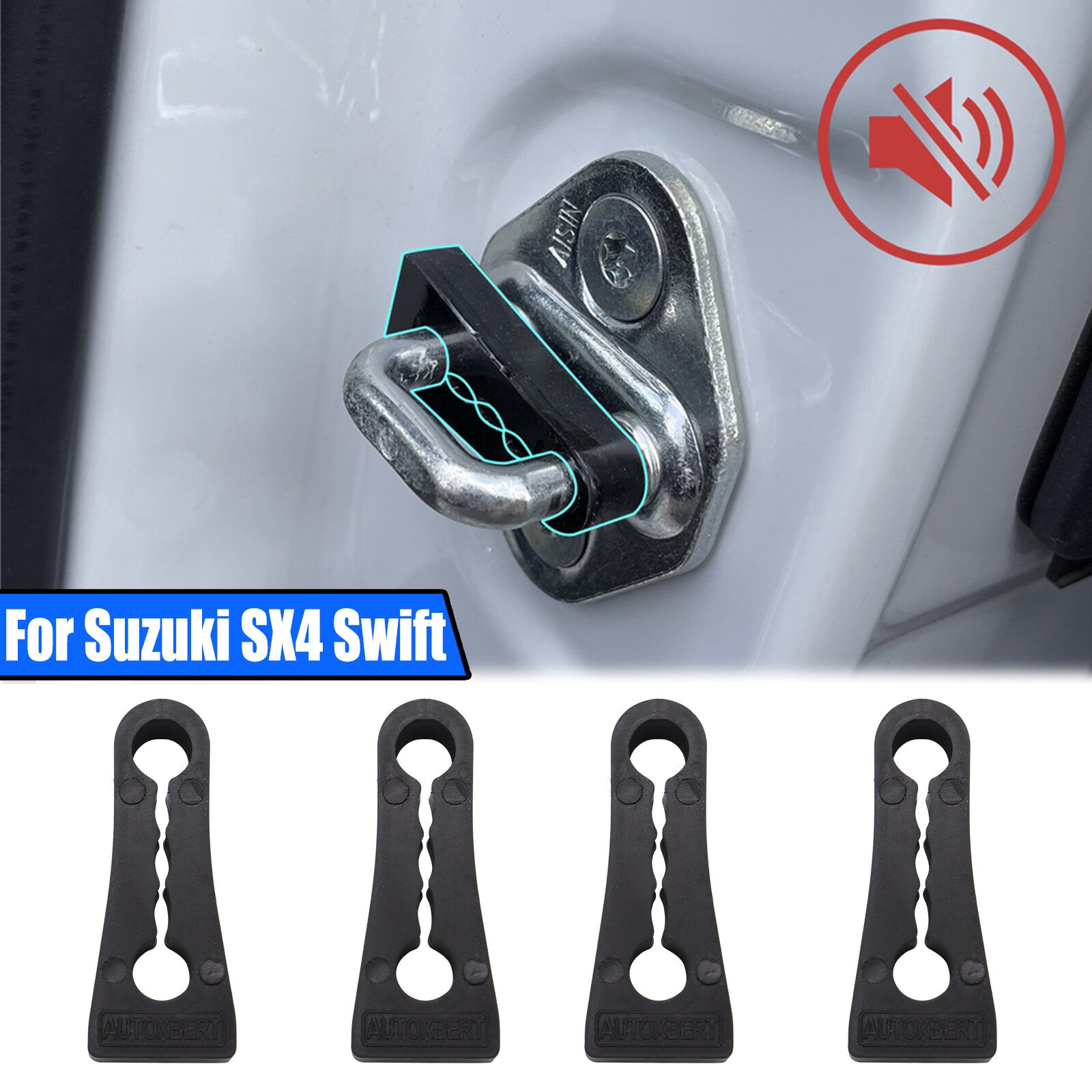 Door Lock Buffer Damper for Suzuki SX4 SwiftSoundproof Insulation Creaking Seal