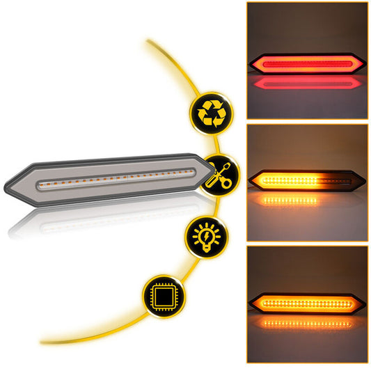 2-pack 100LED truck taillights with red and yellow turn signals for RVs and trailers - n
