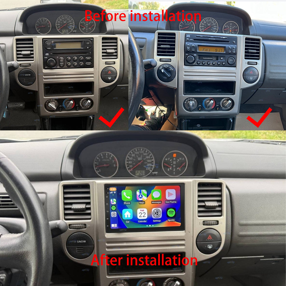 for Nissan for X-Trail 2001-2007 7inch Stereo CarPlay Android Car Radio GPS Screen