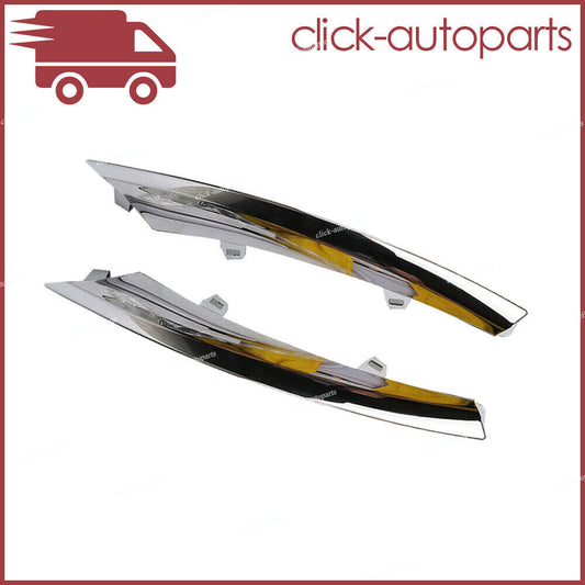 Pair Chrome Lower Bumper Molding Trim For 2010-2015 for JAGUAR XJ LeftRight