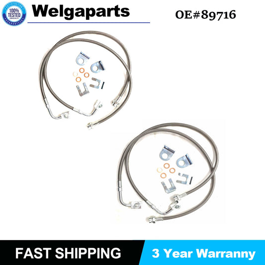 for Jeep for Wrangler 2.0 3.6L 3.8L 2007-2018 FrontRear 89716 Stainless Brake Lines