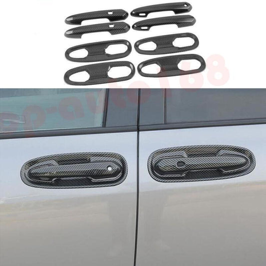 12X ABS Carbon Fiber Outer Door Bowl Handle Cover Trim for Toyota for Sienna 21-2024