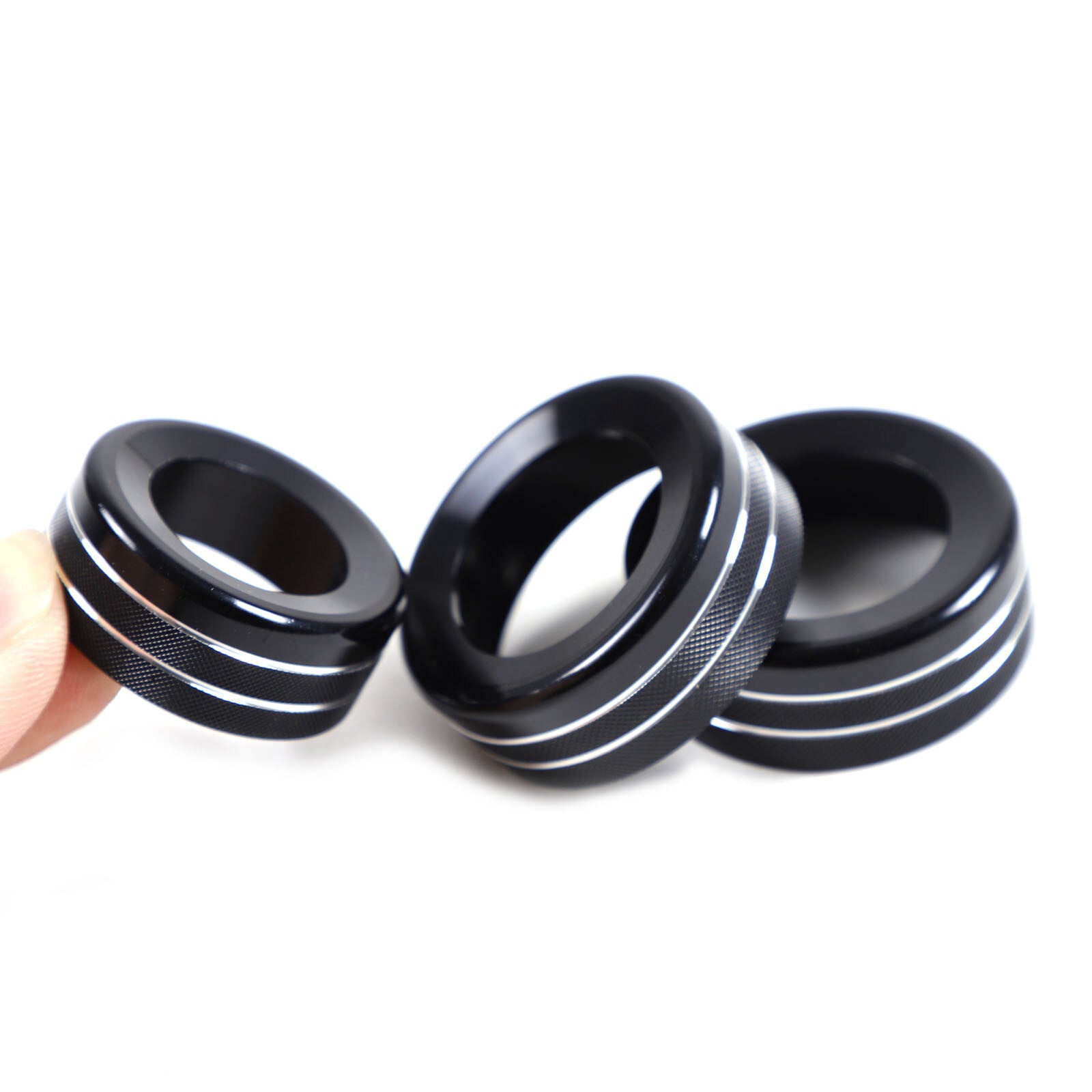 Black central air conditioning volume knob ring trim available for Ranger 2023 - 2024 - n