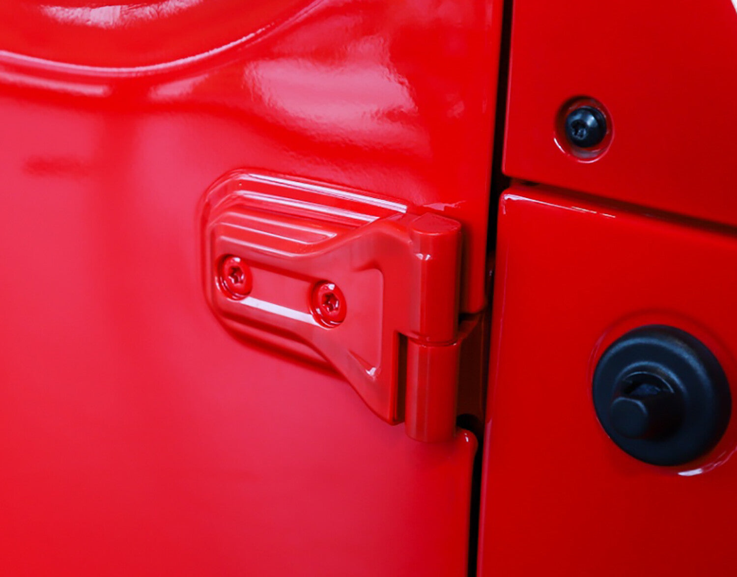 4-Door and Engine Hood Hinge Cover Red Trim for 2020 2021 for Jeep Gladiator JT JL