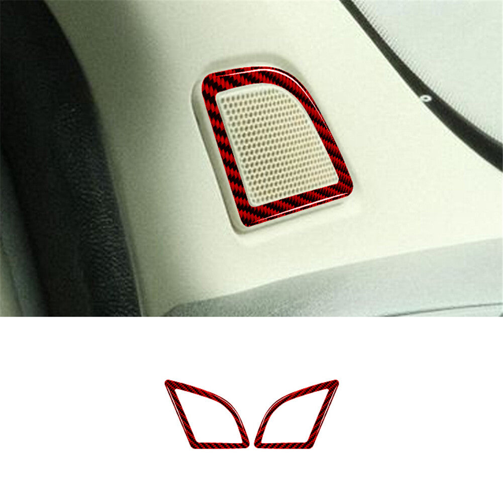 Red Carbon Fiber Inner Overhead Console Cover Trim for Hyundai Azera 2006-2011 v