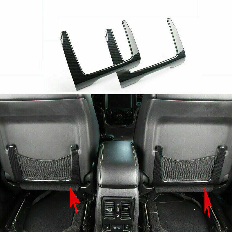 for Jeep Grand Cherokee 2011-2021 Carbon Style Car for Seat Back Storage Frame Cover