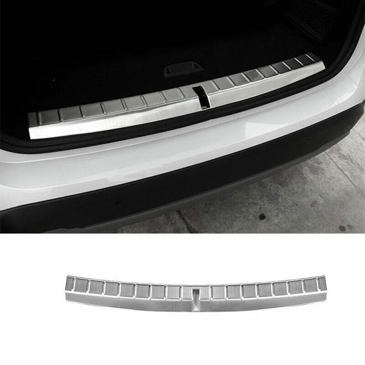 Fit for BMW X1 F48 2016-2022 Silver Steel Rear Bumper Protector Guard Cover Trim