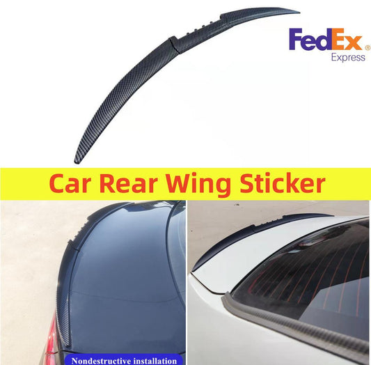 Universal Adjustable Rear Trunk Roof Spoiler Wing Carbon Fiber Look For Car for SUV Q