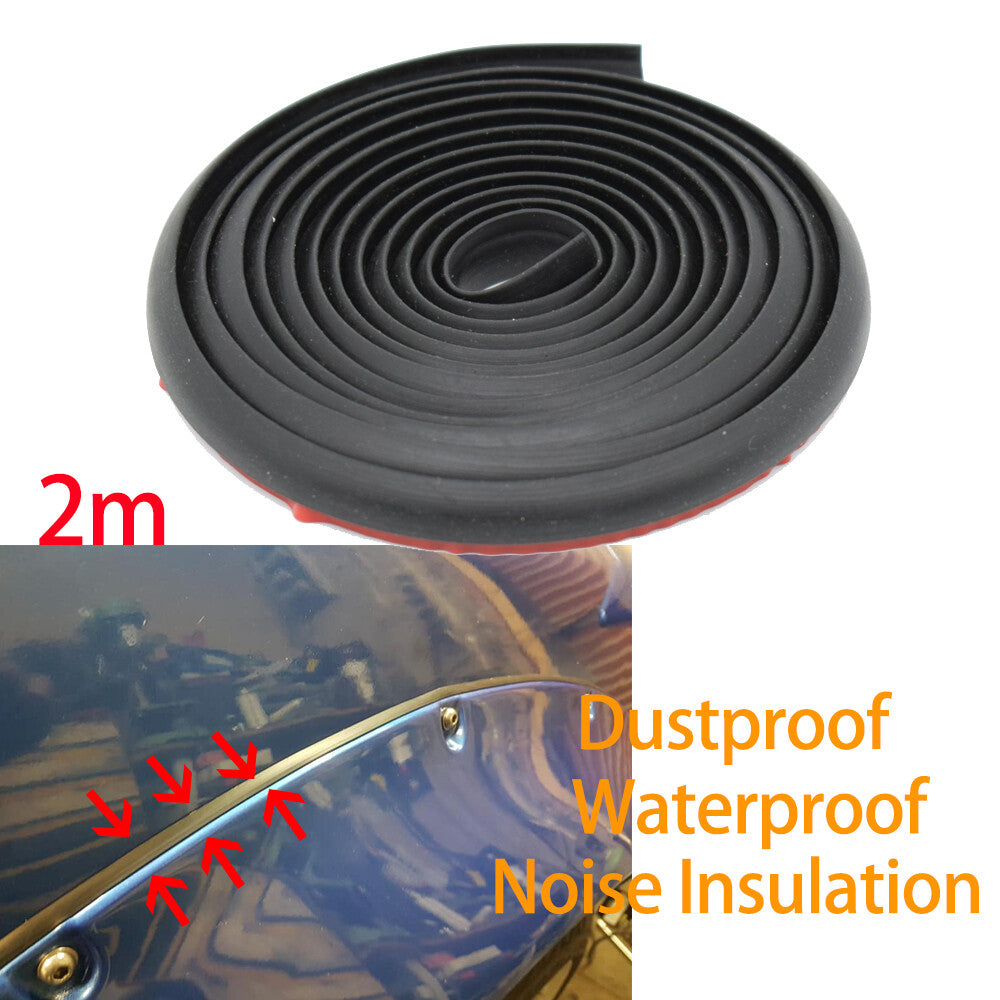 2M Car Door Edge Bumper Headlight Rubber Weatherstrip Seal Strip Sealing Guard