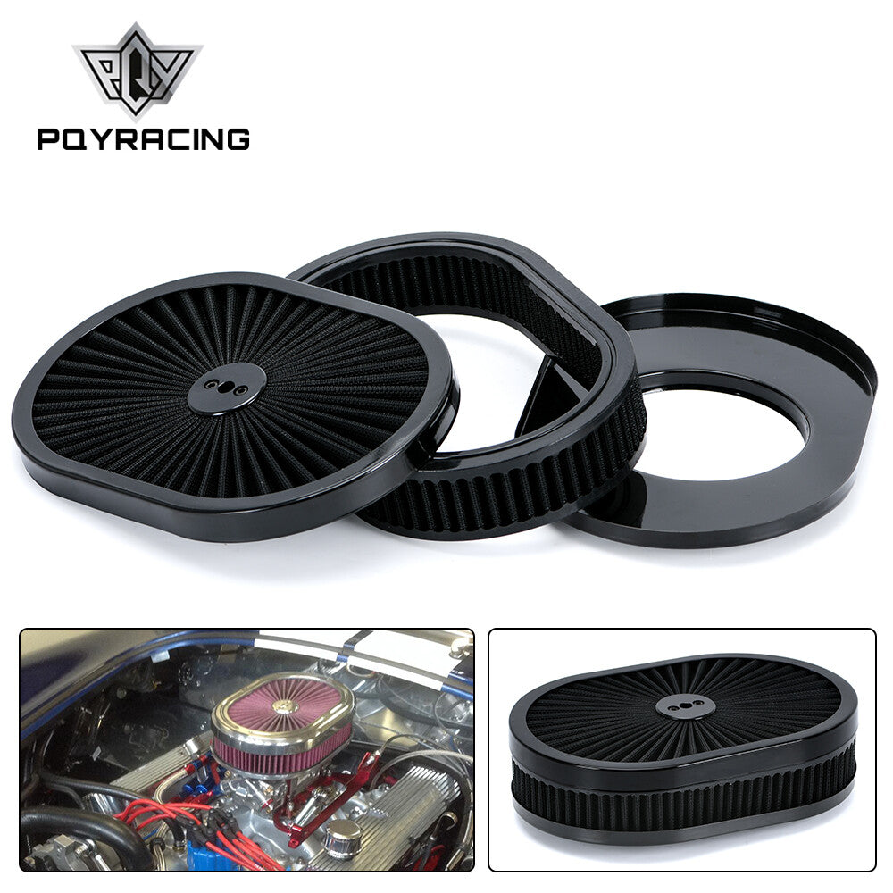 12x2 Oval Super flow Thru Air Cleaner Washable SBC BBC for Chevy for Ford Hot Rod