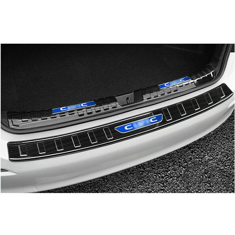 for Honda for Civic 2022-2023 Black Car Rear Bumper Protector Plate Cover Trim Guard