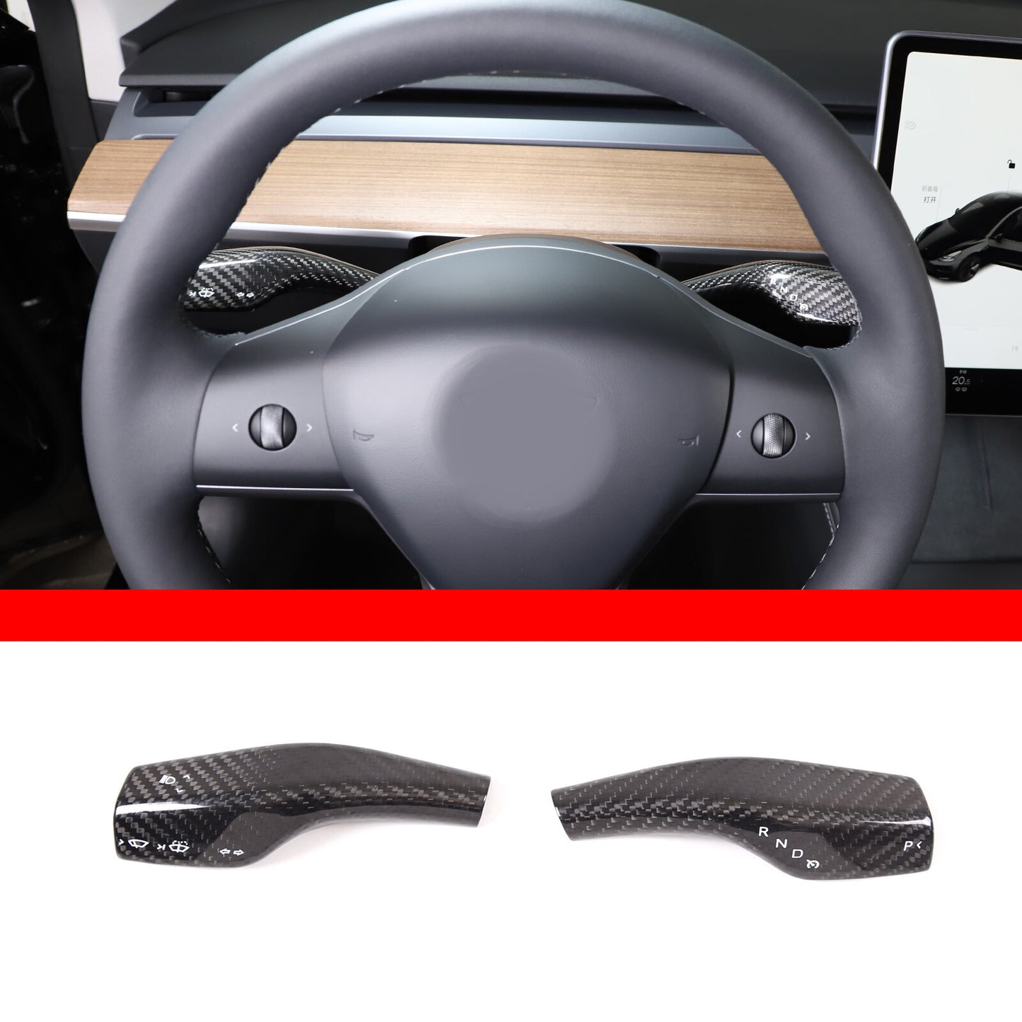 for Alfa Romeo Giulia Carbon Fiber ABS Front V-Grate Cover + Logo Ring Accents- v