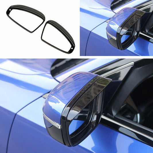 for BMW 3-Series G20 2019-2023 Black Rear View Mirror Rain Eyebrow Frame Trim 2P