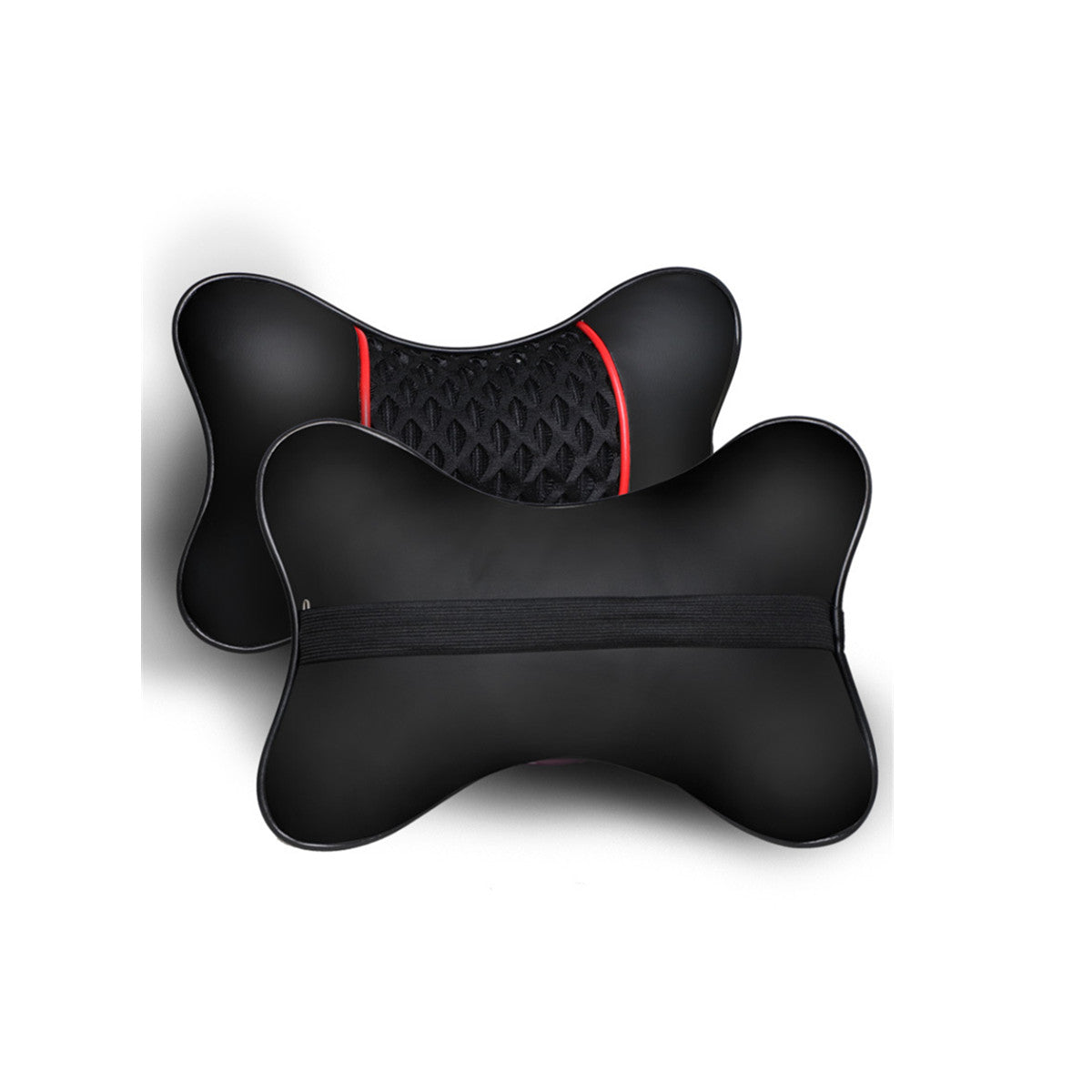 Pair PU Leather Soft Car Pillows Headrest Neck Cushion Support for Seat Accessories Q
