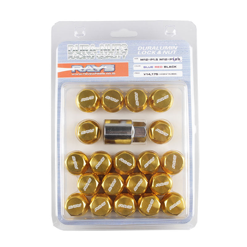 Gold 35mm Close End 12mmX1.25 Racing Wheel Lug Nuts for Subar, Suzuk, Nisan Q