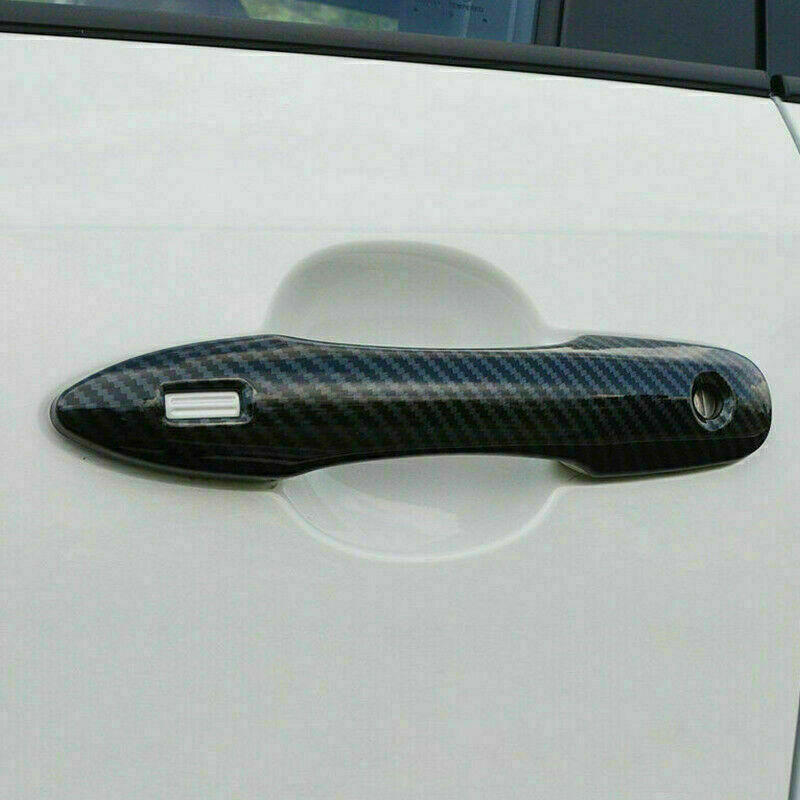 Carbon Fiber Style Side Door Handle Cover Trim for Toyota for Corolla E210 2019-2022