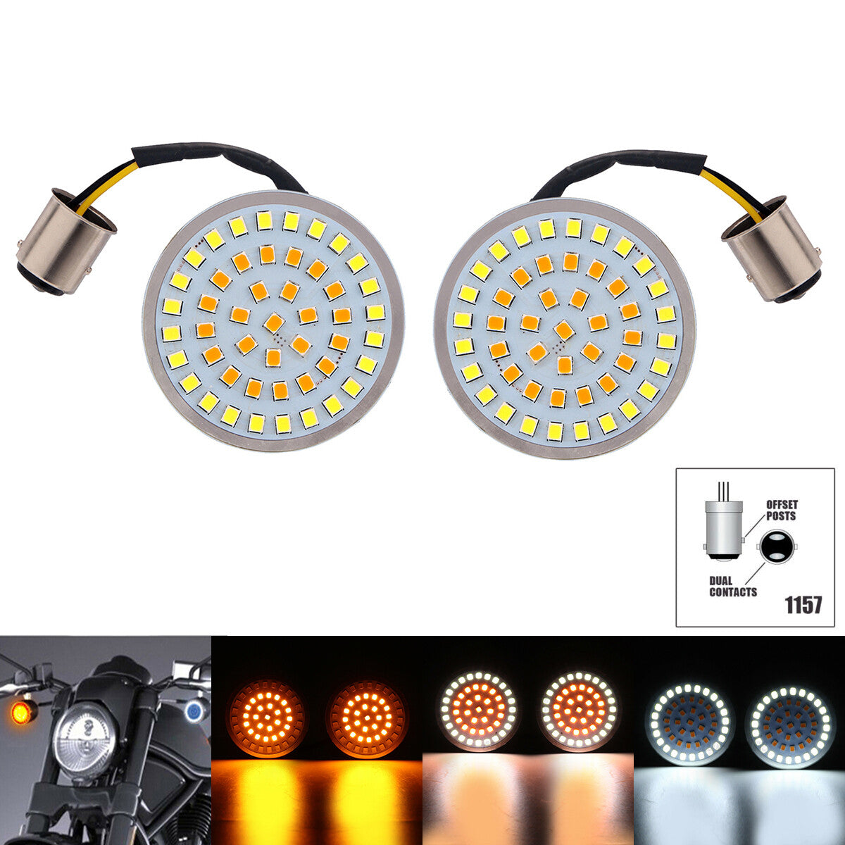 1157 LED turn signal flashing lights for Harley-Davidson Street Glide Road King