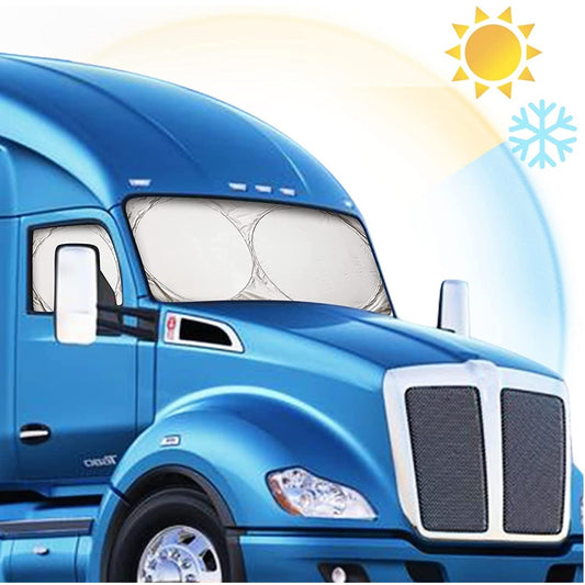 UV block covers for windshields and side windows of for Volvo VNR and VNX semi-trucks - n