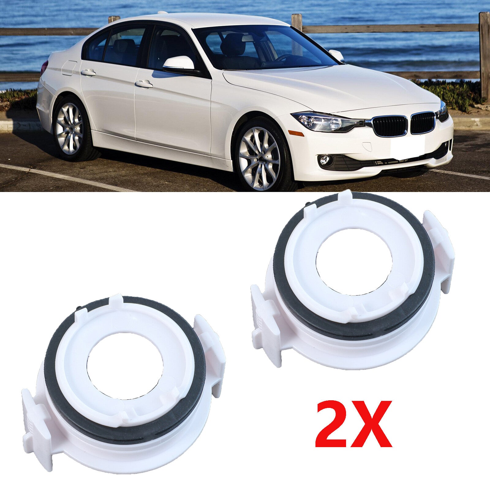 2pcs for BMW E46 E90 E65 H7 LED Headlight Bulb Adapter Base Retainer Holder AUS