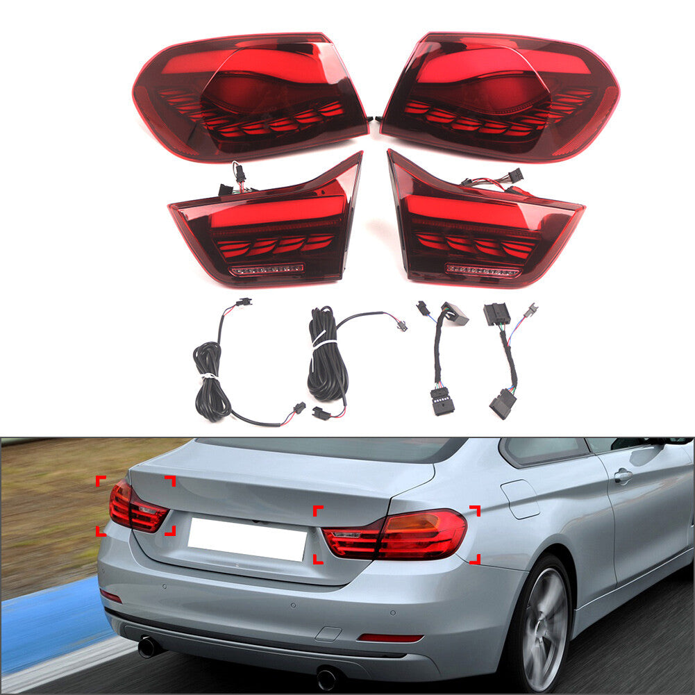 Dragon Scales Style Tail Light Rear Lamp Fit for BMW 4 Series M4 F82 F83 F32 F36