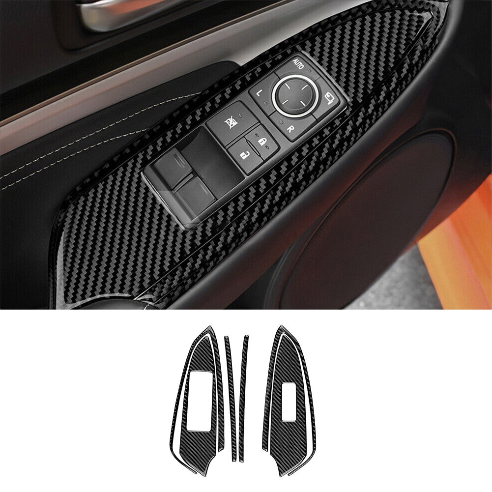 Carbon Fiber Inner Door Handle Frame Trim Cover For 3 F30 2013-2018 v