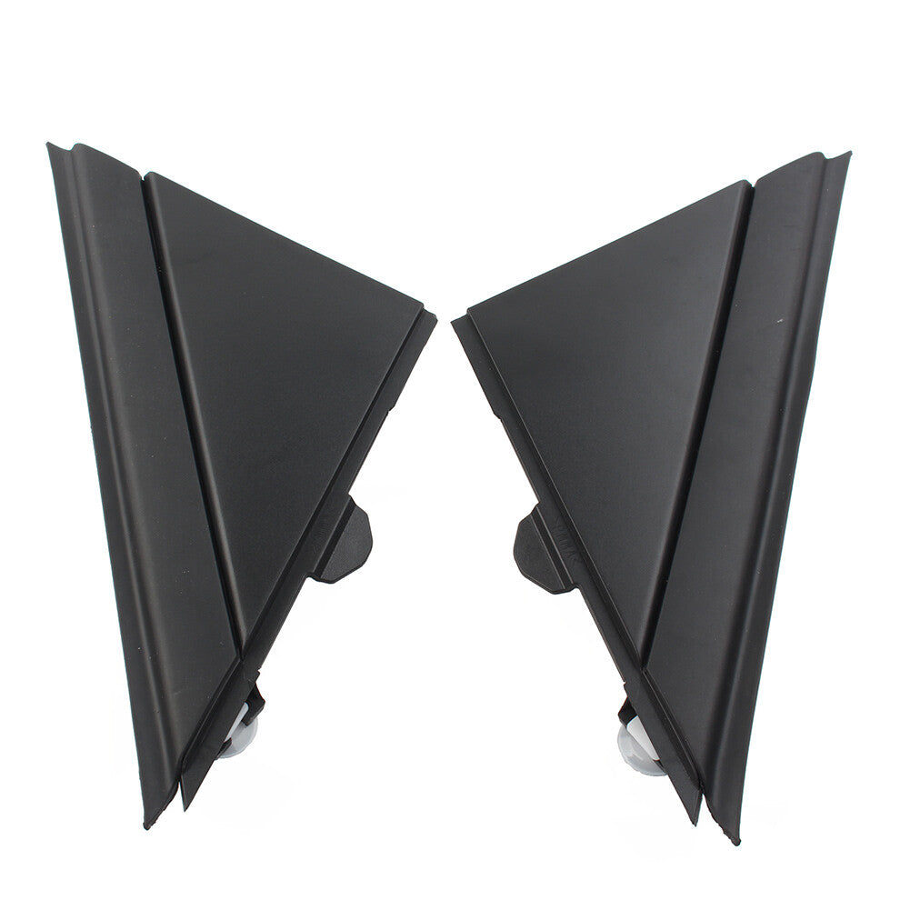 A pair of matte black door mirror flag covers molded for Fiat 500 2012 - 19 1SJ85KX7AA