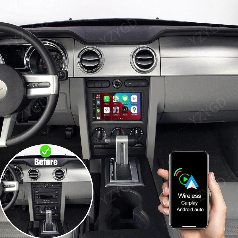 for Ford for Mustang 2005-2009 Stereo Android Auto Carplay Car Radio GPS Navi Screen