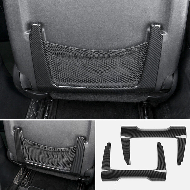 for Jeep Grand Cherokee 2011-2021 Carbon Fiber Car for Seat Back Storage Frame cover