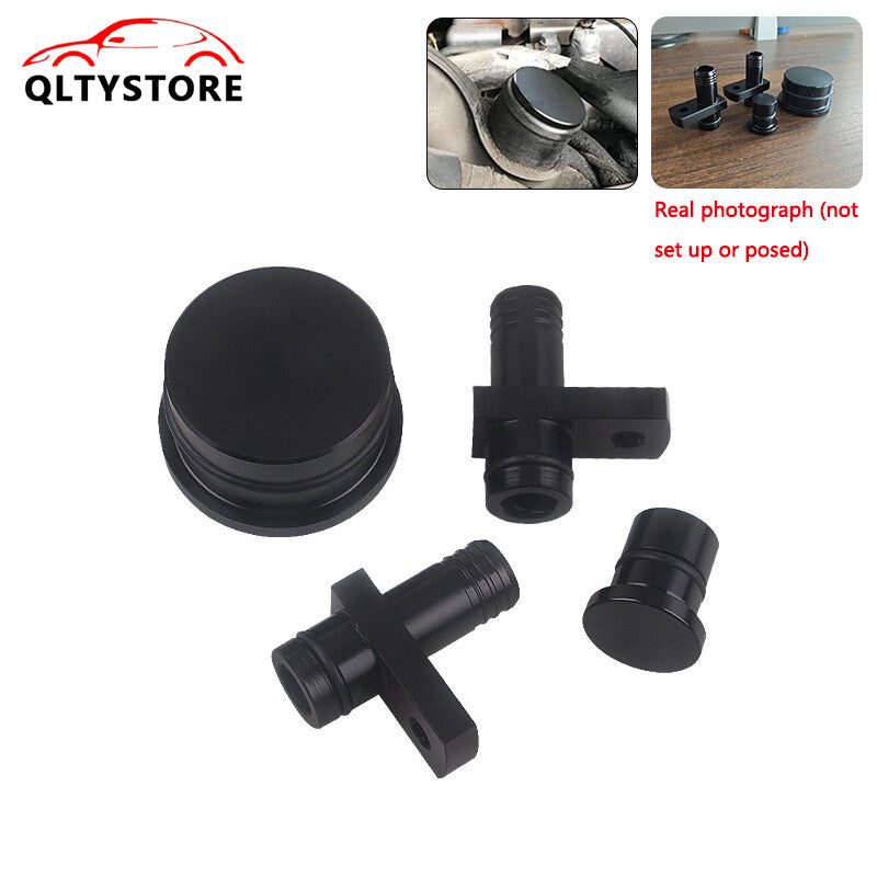 Reroute Resonator Kit Replacement For GM Duramax 6.6L 2004.5-2010 Black