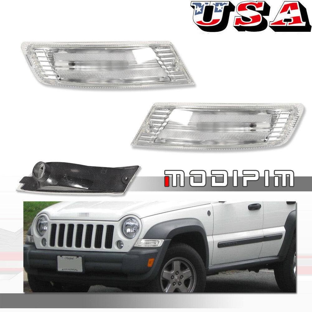 Front side turn signal parking marker lights one pair suitable for 05-07 Liberty - v