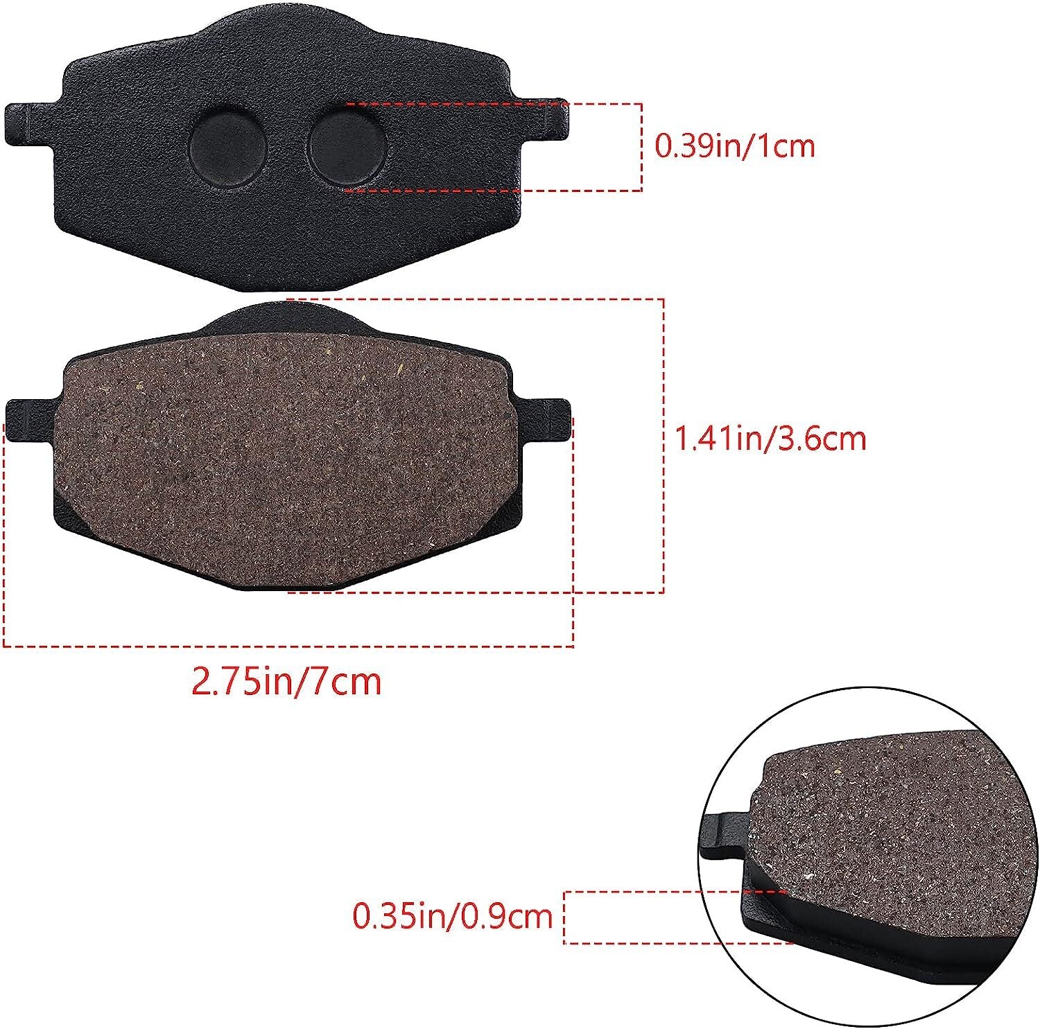 Brake Pad for YAMAHA DT 80 1985-92 DT 125 RE 2004-07 XT 350 600/XTZ 660 E Tenere