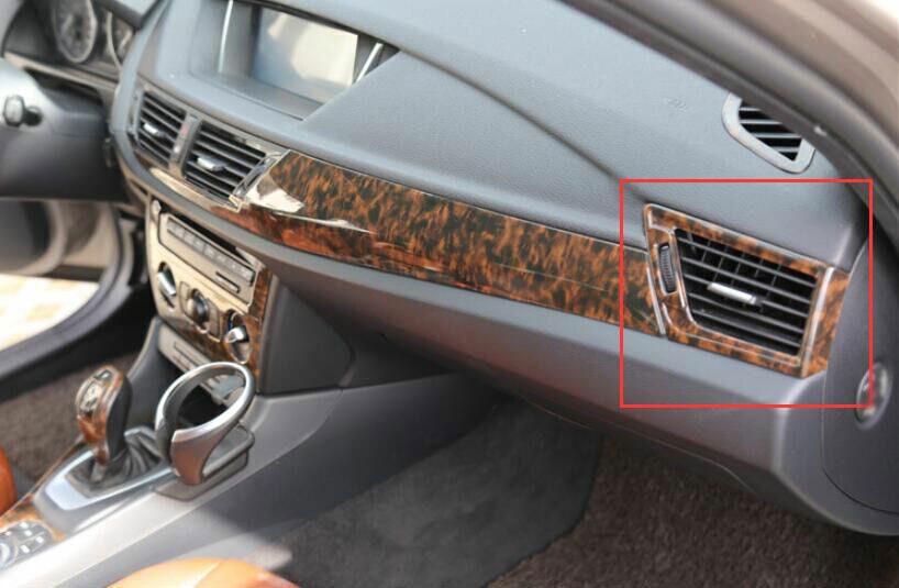 for BMW X1 E84 2013-15 Agate Wood Grain Air Conditioning Air Outlet Vent Trim 2P