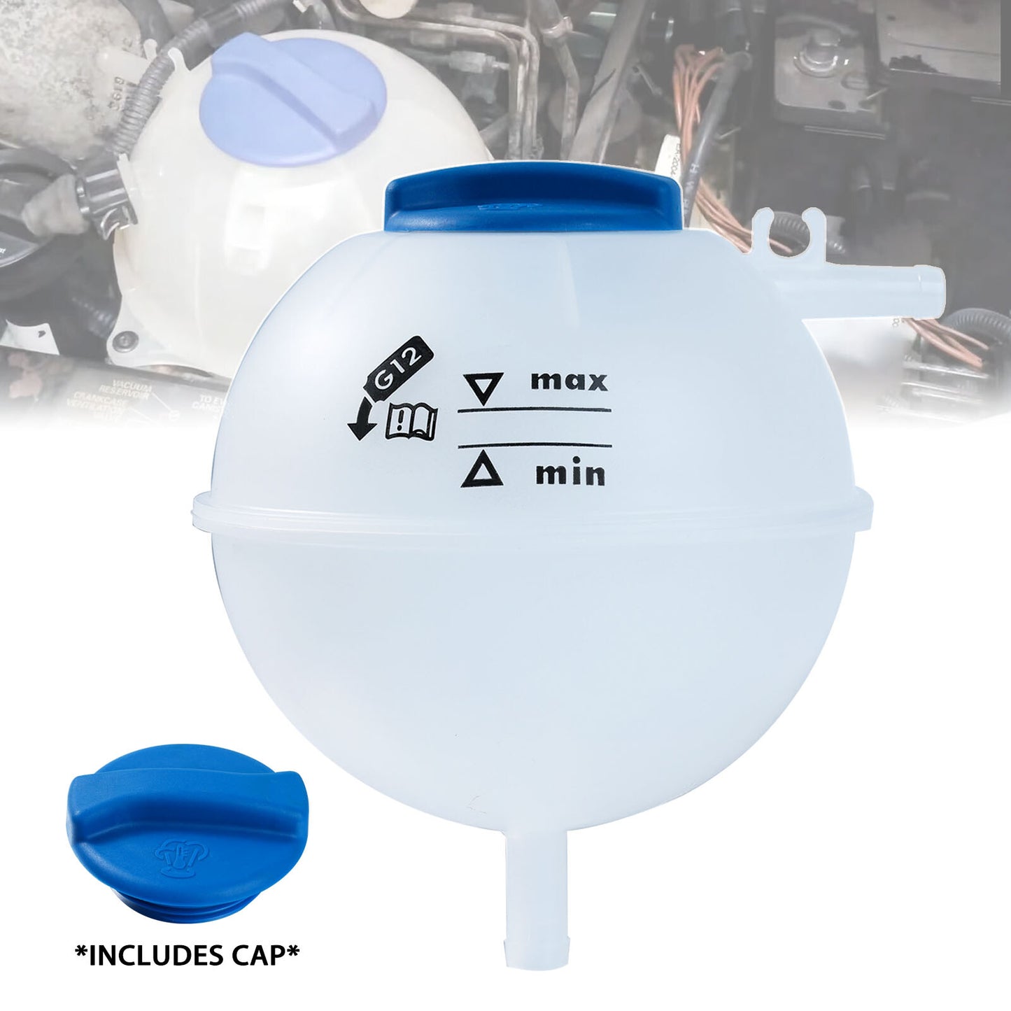 for VW Transporter T4 1990- 2003 Radiator Expansion Tank With Cap 701121407B New