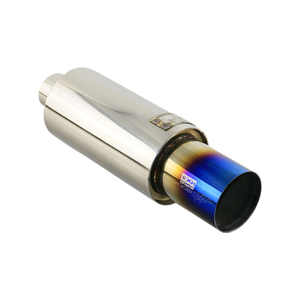 2 Inlet 43 Outlet Rolled Straight Exhaust Muffler 4 Body Resonator HPJ JZZ