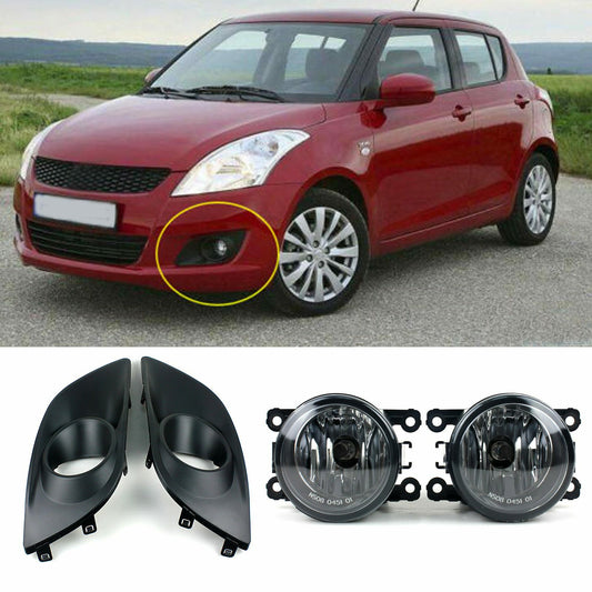 Car Fog Lamp Light w/Bulb Switch Wire Repair Kit for Suzuki for Swift Hatch 11-17 AT