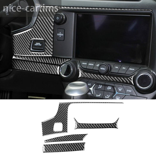 for Corvette C7 2014-19 Central Control GPS Navigation Panel Trim Carbon Fiber¡Á4